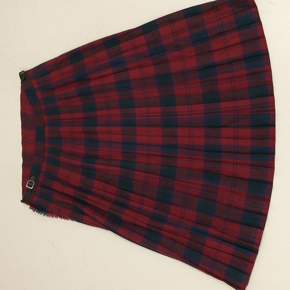 Scottish Wool Kilt Wrap Skirt 100% Wool High Quality Traditional Tartan Burgundy - Picture 11 of 11